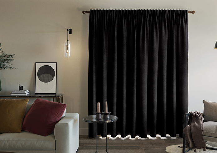 Florence Faux Suede, Classic Black - Made to Measure Curtains - Image 7